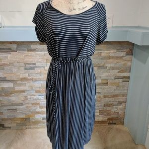 Motherhood Maternity Black & White Stripe Dress
